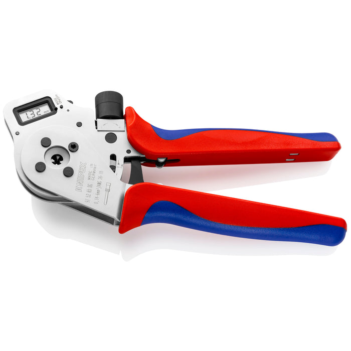 Knipex 97 52 65 DG 10 3/4" Digital Crimping Pliers - Four-Mandrel For Turned Contacts