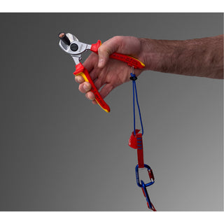 Knipex 95 16 165 T 6 1/2" Cable Shears-1000V Insulated, Tethered Attachment