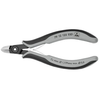 Knipex 79 12 125 ESD 5" Electronics Diagonal Cutters-ESD Handles