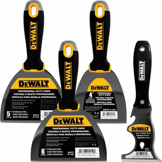 Dewalt DXTT-3-140 Stainless Steel Joint Knife Set with Soft Grip Handles - 4 Pieces