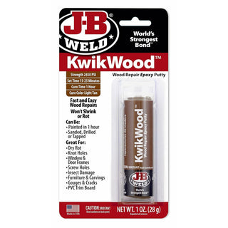 J-B Weld 8257 KwikWood Epoxy Putty, 1 oz.