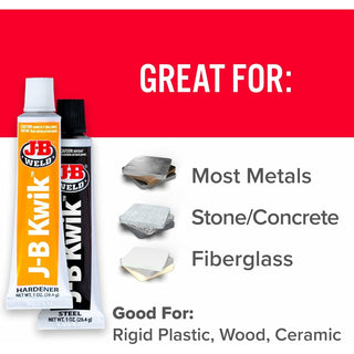 J-B Weld 8276 KwikWeld Twin Tube Steel Reinforced Epoxy & Hardener, 2 oz.