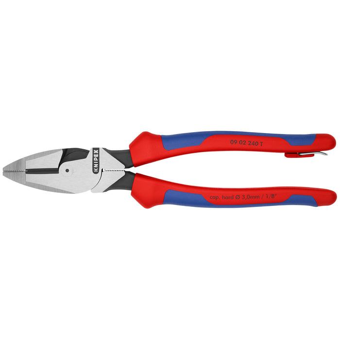 Knipex 09 02 240 T BKA 9 1/2" High Leverage Lineman's Pliers New England Head-Tethered Attachment