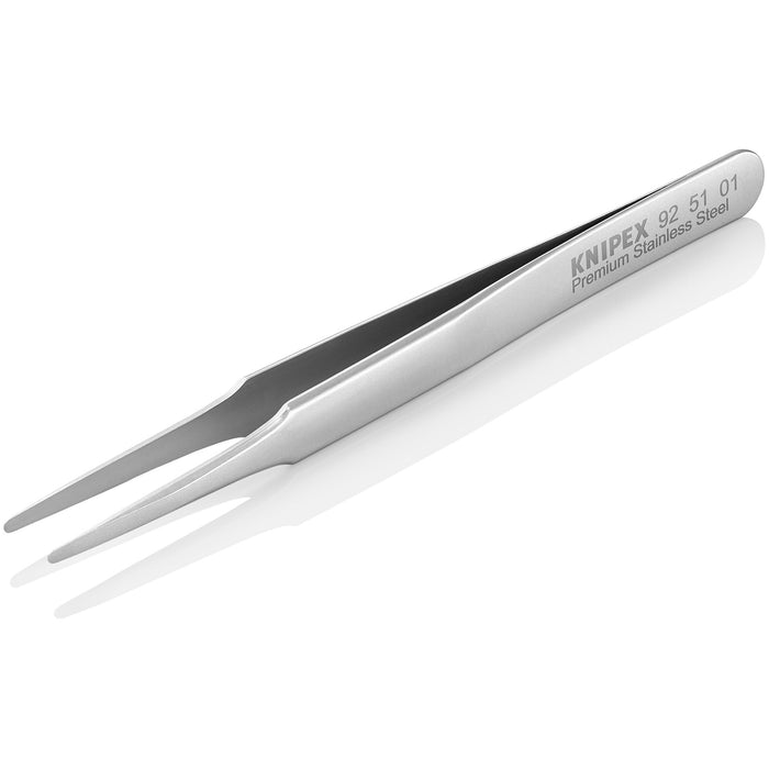 Knipex 92 51 01 4 3/4" Premium Stainless Steel Gripping Tweezers-Blunt Tips