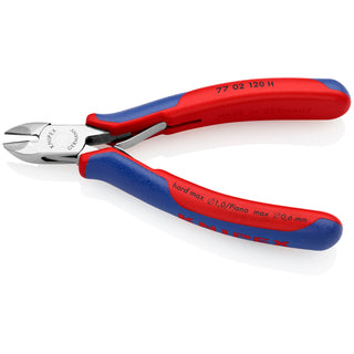 Knipex 77 02 120 H 4 3/4" Electronics Diagonal Cutters-Carbide Metal Cutting Edges