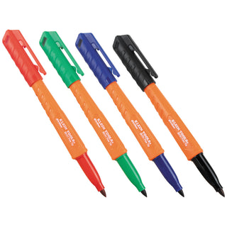 Klein Tools 861914 Skribes Fine Tip Permanent Markers, Multi-Color, 4-Pack