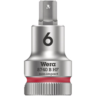 Wera 8740 B HF Zyklop bit socket with holding function, 3/8" drive, 6 x 35 mm