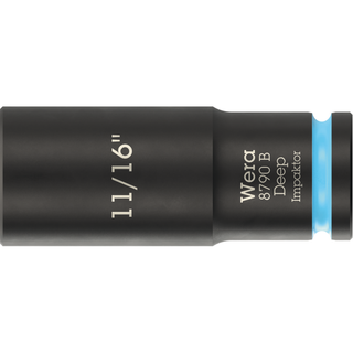 Wera 8790 B Impaktor Deep Socket with 3/8" drive, 11/16"