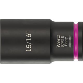 Wera 8790 B Impaktor Deep Socket with 3/8" drive, 15/16"