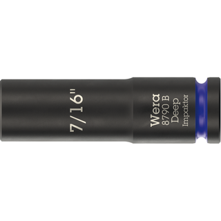 Wera 8790 B Impaktor Deep Socket with 3/8" drive, 7/16"