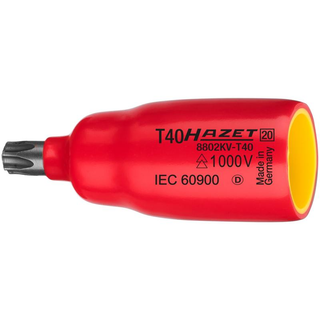 Hazet 8802KV-T10 Insulated Screwdriver Socket, 10mm (3/8") Square Drive, TORX® T10