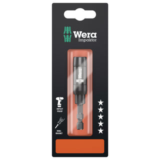 Wera 897/4 IMP R SB Impaktor holder with retaining ring and ring magnet, 1/4" x 75 mm