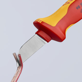 Knipex 98 52 7 1/2" Cable Knife-1000V Insulated