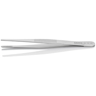 Knipex 92 72 45 5 3/4" Stainless Steel Gripping Tweezers-Blunt Tips