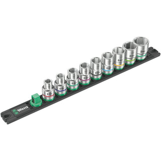 Wera Magnetic socket rail C Imperial 1 Zyklop socket set, 1/2" drive, imperial, 9 pieces