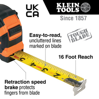 Klein Tools 9135 Tape Measure, 35-Foot Single-Hook