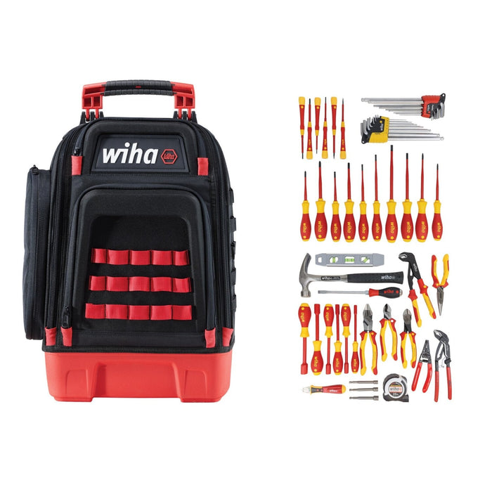 Wiha Tools 91872 Master Electrician's Insulated Tool Kit in Heavy Duty Backpack, 59 Pc.