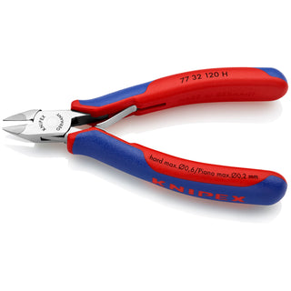 Knipex 77 32 120 H 4 3/4" Electronics Diagonal Cutters-Carbide Metal Cutting Edges