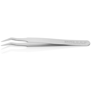 Knipex 92 01 02 4 3/4" Premium Stainless Steel Positioning Tweezers-35°Angled-SMD