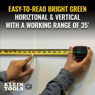 Klein Tools 93MCLG Green Mini Cross-Line Laser Level