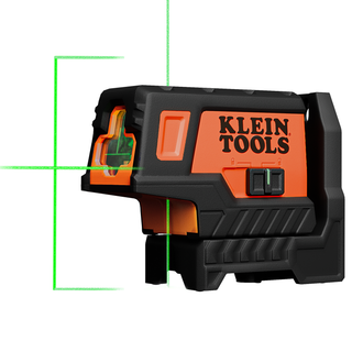 Klein Tools 93MCLPG Compact Green Cross-Line Laser Level with Plumb Spot