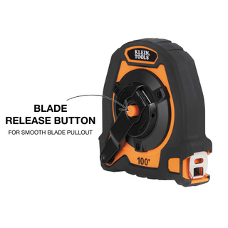Klein Tools 94100CR Closed Reel Long Tape Measure, 100-Foot