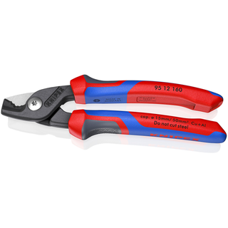 Knipex 95 12 160 SBA KnipeXtend StepCut Cable Shears, 6 1/4"