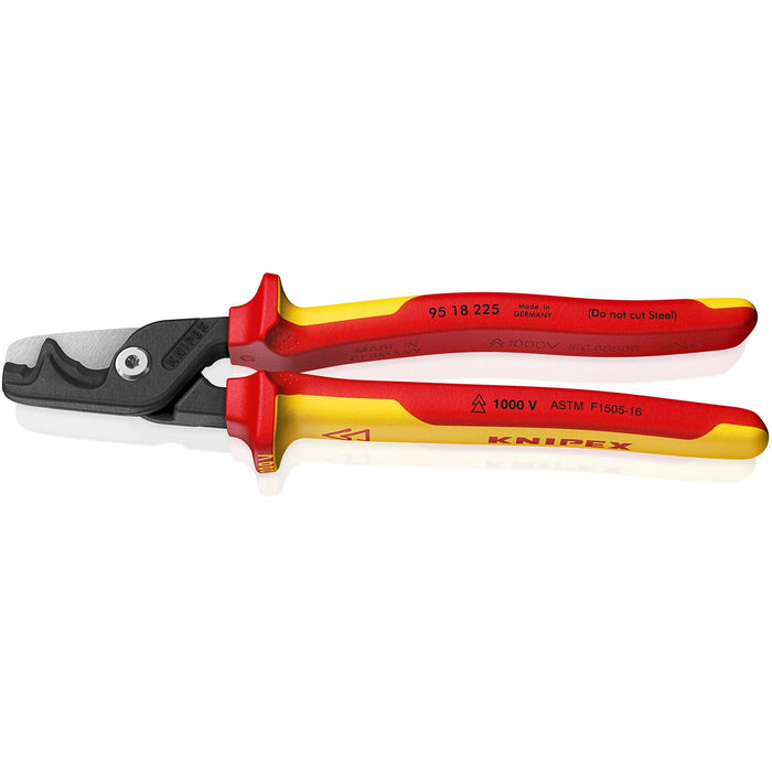 Knipex 95 18 225 US StepCut® XL Cable Shears-1000V Insulated, 9"