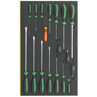 Stahlwille 96831179 TCS 4620/4660VDE DRALL+ Screwdriver Set with TCS inlay, 18 pieces