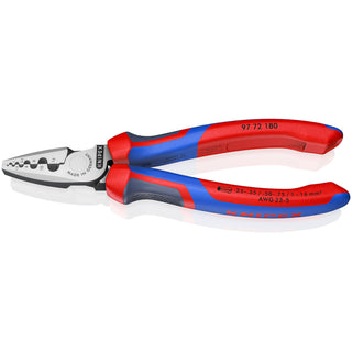 Knipex 97 72 180 KnipeXtend 7 1/4" Crimping Pliers for Wire Ferrules