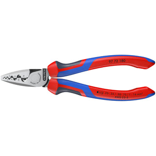 Knipex 97 72 180 KnipeXtend 7 1/4" Crimping Pliers for Wire Ferrules