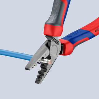 Knipex 97 72 180 KnipeXtend 7 1/4" Crimping Pliers for Wire Ferrules