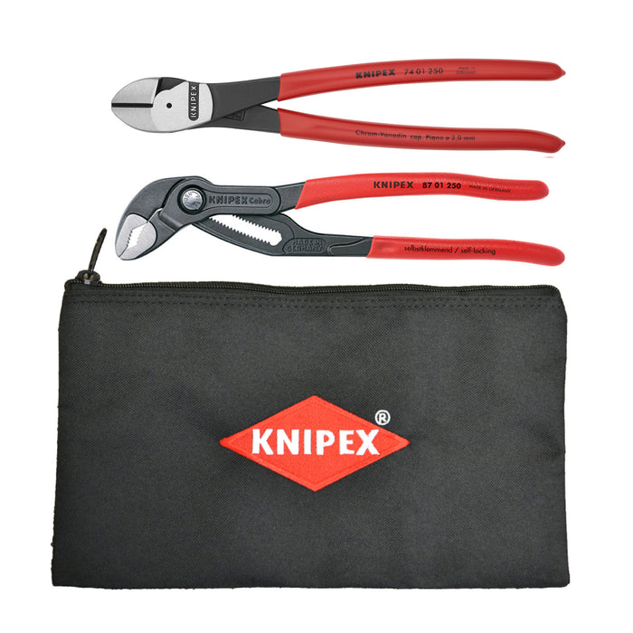 Knipex 9K 00 80 115 US 2 Pc Pliers Set With Keeper Pouch