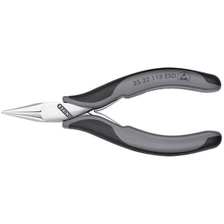 Knipex 35 22 115 ESD 4 1/2" Electronics Pliers-Half Round Tips, ESD Handles