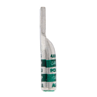 NSI AL4-38 4 AWG 3/8” 1-Hole Aluminum Long Lug – Green