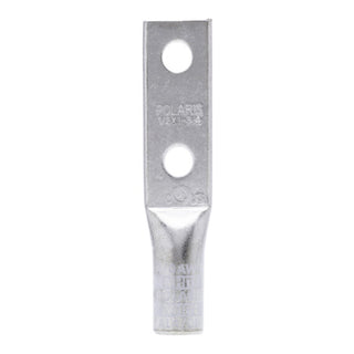 NSI AL4/0N 4/0 AWG 1/2” 2-Hole Aluminum Long Lug – White