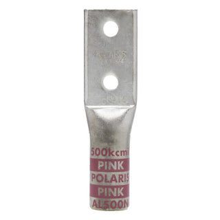 NSI AL500N 500 MCM 1/2” 2-Hole Aluminum Long Lug – Pink