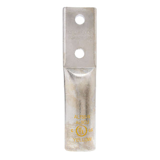 NSI AL750N 750 MCM 1/2” 2-Hole Aluminum Long Lug – Yellow