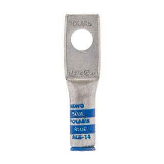 NSI AL8-14 8 AWG 1/4” 1-Hole Aluminum Long Lug – Blue