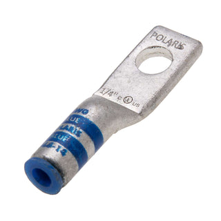 NSI AL8-14 8 AWG 1/4” 1-Hole Aluminum Long Lug – Blue