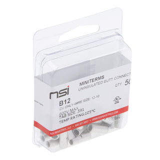 NSI B12 12-10 Awg Bare Butt Splice 50/Pack