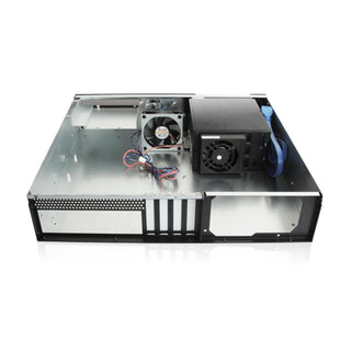 iStarUSA D-230HN-T-SILVER 2U Compact 3x 3.5" Bay Trayless Hotswap microATX Chassis