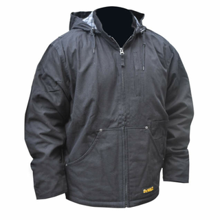 DEWALT DCHJ076AB Men's Heated Heavy Duty Work Coat Kit - Black