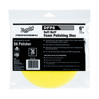 Meguiar's DFP6 Soft Buff DA Foam Polishing Disc, 6"