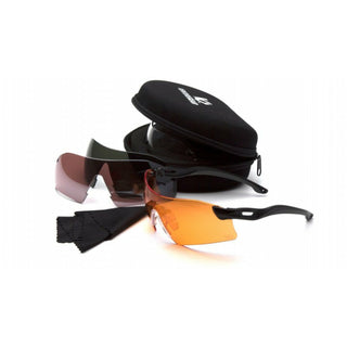 Pyramex VGSB88KIT Four Interchangeable Lenses with Black Temples