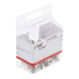 NSI FC59T Twist On F Connector For RG59/U Cable 25 Pieces