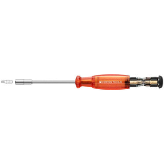 PB Swiss PB 6465.Red Bit Holding Screwdriver with Magazine, Slotted, Phillips, TORX®, 9 Pcs