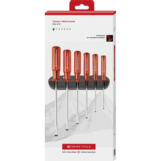 PB Swiss Tools PB 240.CBB Slotted Classic screwdrivers set with wall mount