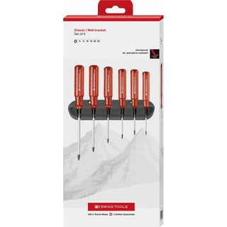 PB Swiss Tools PB 440.CBB Classic Screwdriver Set, Torx®, 6 pcs w/ Wall Mount