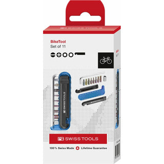PB Swiss Tools PB 470.Blue CBB BikeTool: Pocket Tool with 9 screwdriving tools and two tire levers